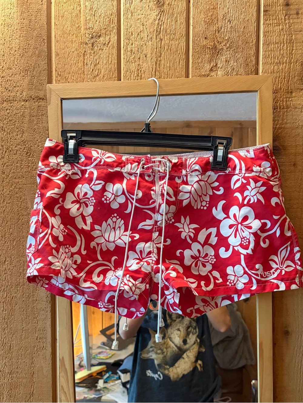 Red Hawaiian Board Shorts